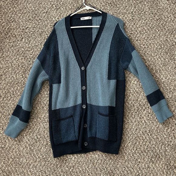 Zara Sweaters - Zara Blue Sweater Cardigan